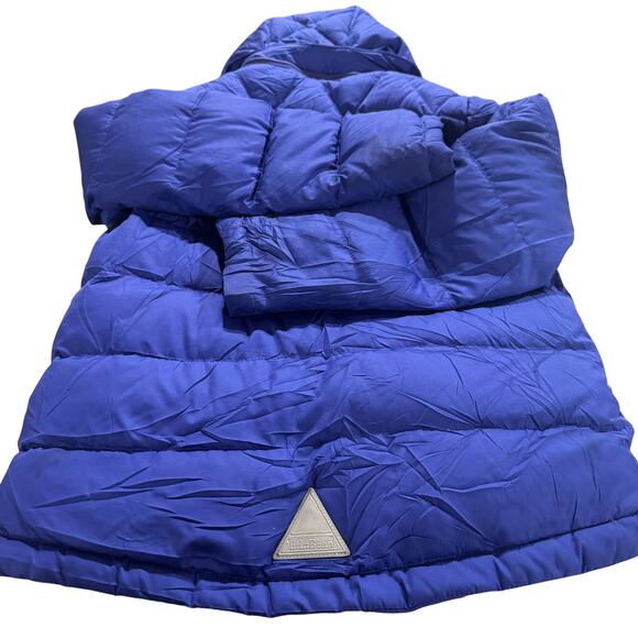 LL Bean's Down Jacket Blue with Green Interior Size S8 - Picture 8 of 8